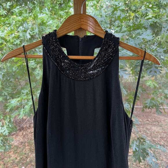 Badgley Mischka Vintage Black Beaded Formal Gown Size 6 - Picture 3 of 9